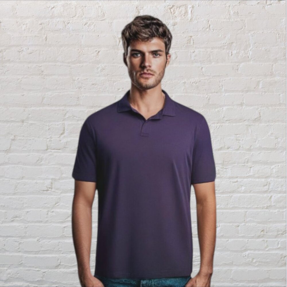 MERONA -- Purple Polo, Large Man, Collared, Button Down, Short Sleeve, XXL